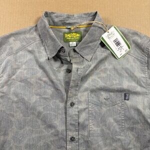NWT Marsh Wear Men's Hagood Long Sleeve Shirt, Animal Print/camo Medium